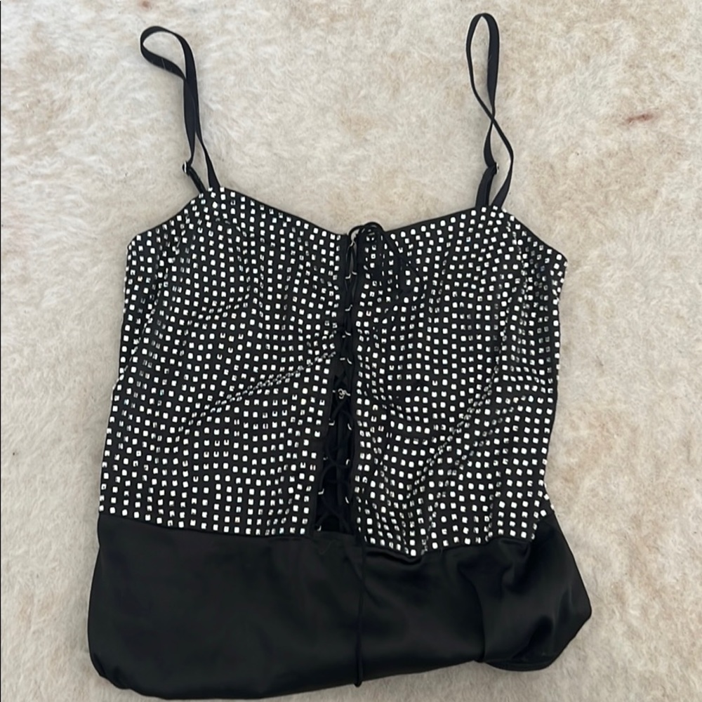 For love and lemons rhinestone bodysuit
